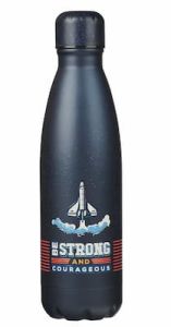 Water Bottle: Stainless Steel-Strong Courageous Blue FLS123