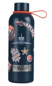 Water Bottle: Stainless Steel Sticker-Strong Courageous FLS125