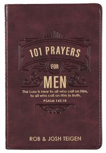 101 Prayers for Men Brown FauxLeather Gift Book  GB226 