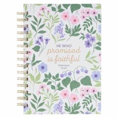 Journal: Wirebound-Faithful Promise Lavender Garden JLW299 
