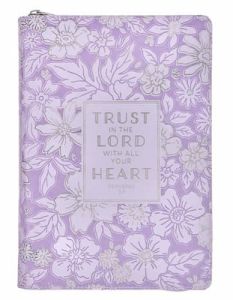 Journal: FauxLeather Zipper Closure-Trust in the Lord Lilac JL1141