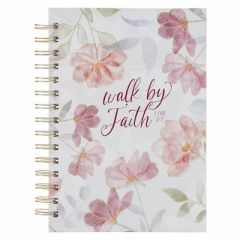 Journal: Wirebound-Walk by Faith Pink Cosmos JLW303