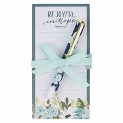Magnetic Notepad and Pen Gift Set-Be Joyful in Hope FN078