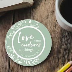 Coaster: Diatomite Round-Love Endures