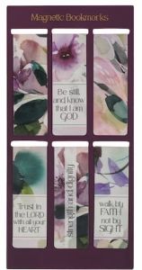 Magnetic Bookmark Set of 6-Be Still Bloom Like Flowers MGB098
