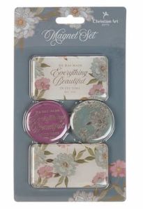 Magnet Set of 4-Everything Beautiful Whimsical Blooms MGS101