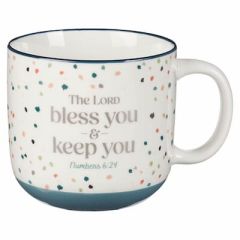 Mug: Ceramic-Bless & Keep You Blue Confetti MUG1224