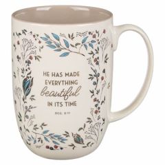 Mug: Ceramic-Everything Beautiful Cream Floral MUG1230