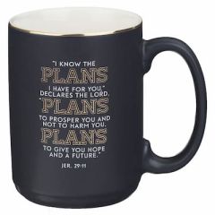Mug: Ceramic-The Plans I Have Modern Blue Grid MUG1274
