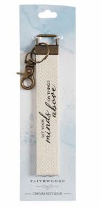 Keychain Canvas-Set Your Mind on Things Above P7307