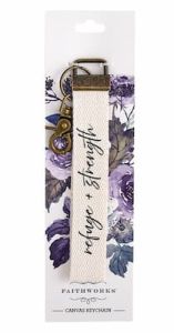 Keychain Canvas-Refuge & Strength R1875
