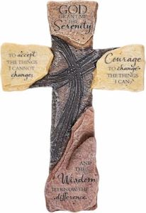 Wall Cross Resin-Serenity Prayer CMG-608