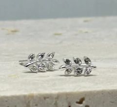 Earrings: Olive Leaf Earrings - 925 Silver
