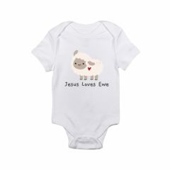 Baby Onesie 6-12Mths: Sheep Jesus Loves Ewe