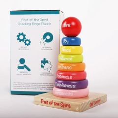 Wooden Puzzle - Stacking Rings Fruit of the Spirit 52436