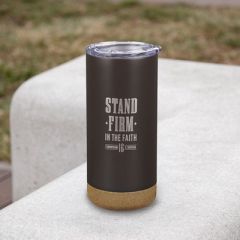 Tumbler Stainless Steel-Stand Firm in the Faith Espresso-brown SMUG361 