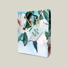 Gift Bag-Green Floral Large Portrait (031512)
