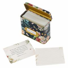 Cards In Tin-Black Floral Bible Promises TIN052