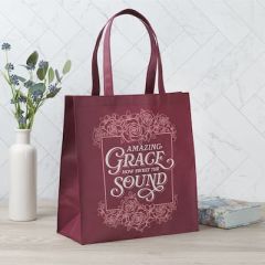 Tote Bag: Amazing Grace Burgundy TOT216