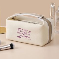 Traveling Pouch-Always Pray Cream Beige
