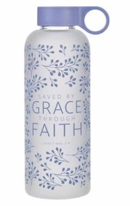 Water Bottle: Glass-Saved by Grace Lilac Botanical WBT245