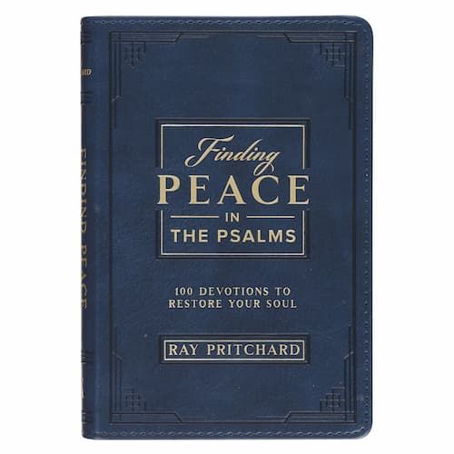 Finding Peace in the Psalms FauxLeather Devotional Navy Blue  GB301