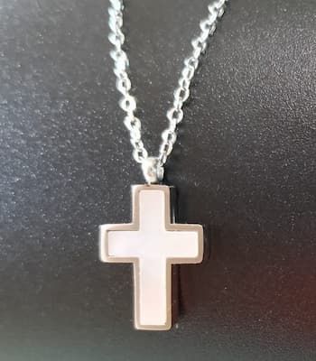 Necklace Broad (V2513): Chai (Life) Silver