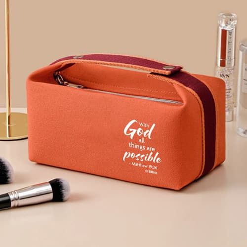 Traveling Pouch-All Things are Possible Orange