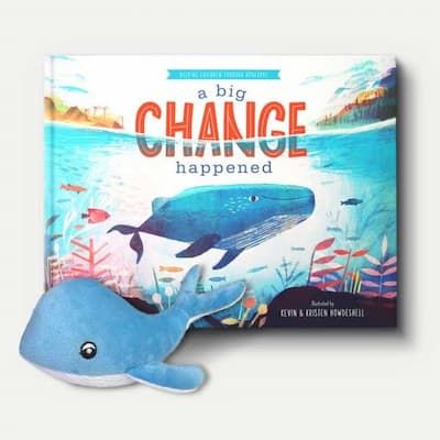 Bundle Set-Whale Toy and Big Change Happened book