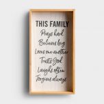 Plaque WoodSign-This Family Prays 