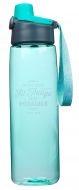 WaterBottle/Plastic-All Things Are Possible, Teal, WBT139