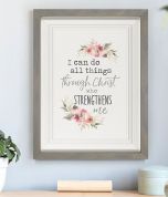 Plaque Framed-I Can Do All Things, RFW0005