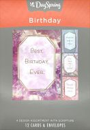 Boxed Cards-Birthday Marble & Geodes J0385