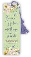 Bookmark with Verse-Because He Lives, J1827