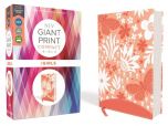 NIV Giant Print Compact Bible, Leathersoft-Coral, For Girls