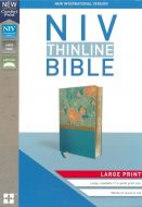 NIV, Thinline Bible, Large Print, Leathersoft, Blue, Red Letter Edition, Comfort Print
