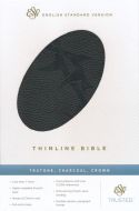 ESV Thinline Bible-TruTone, Charcoal, Crown Design