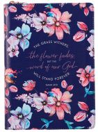 Journal: FauxLeather/Zipped Closure-Word of God Stands Forever, Isaiah 40:8, Floral, JL542