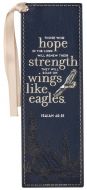 Bookmark Faux Leather-On Eagle's Wings, Navy Blue, BMF135