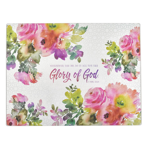 Glory of God (Large Glass Cutting Board)
