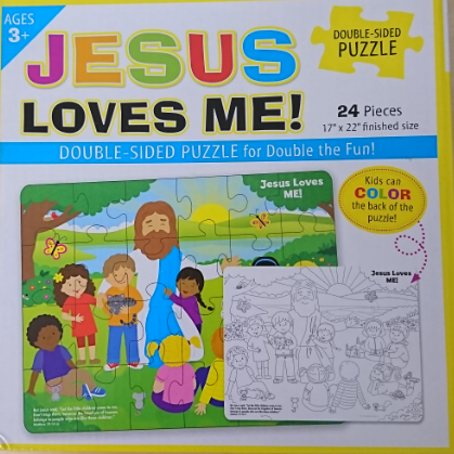 Jesus Loves Me Double-Sided Puzzle