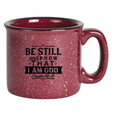Mug: Camping-Be Still & Know I'm God,Burgundy #4868