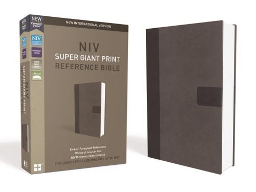 NIV Super Giant Print Ref. Bible, Leathersoft-Gray + Mar 18