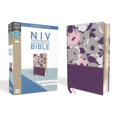 NIV, Thinline Bible, Leathersoft, Purple, Red Letter Edition, Comfort Print