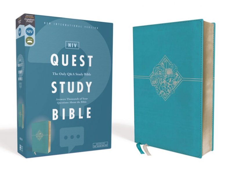 NIV Quest Study Bible, Leathersoft, Teal, Comfort Print