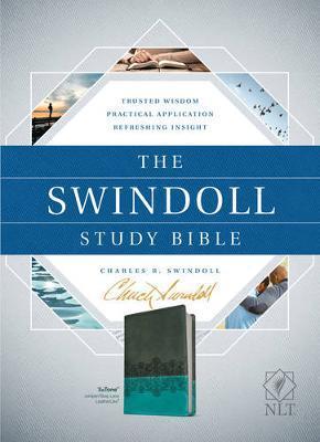 NLT Swindoll Study Bible - Brown/Teal/Blue