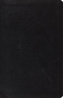 ESV Large Print Thinline Reference Bible, Genuine Leather, Black