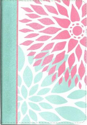 NKJV Compact Ultrathin Bible for Teens (Green Blossoms LeatherTouch)