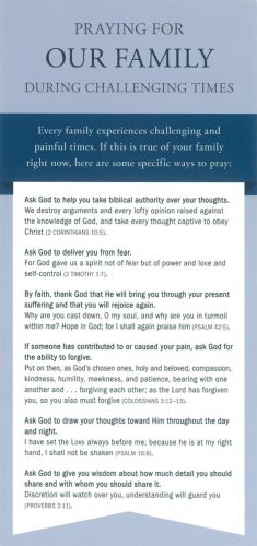 Prayer Card-Praying for Our Family During Challenging Times #CRD18093