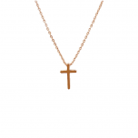 Necklace with Mini Cross, Rose Gold